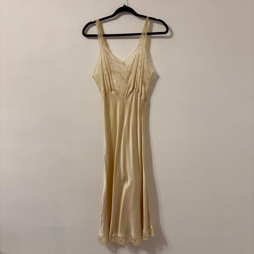 Vintage 40s Heavenly Silk Lingerie by Fischer Pure Silk Slip Dress